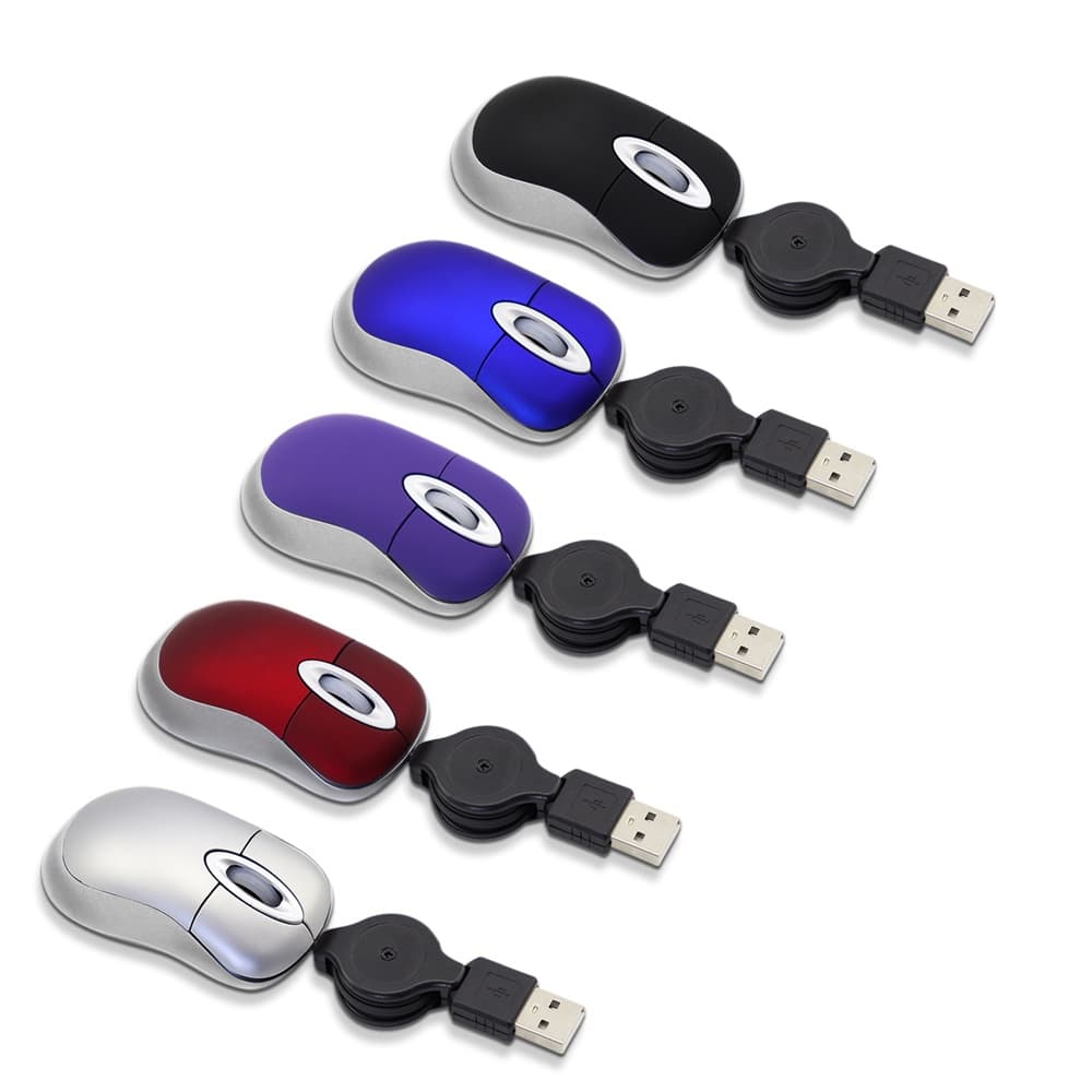Mini Mouse Com Fio Cabo USB Retrátil Ergonômico Computador De Escritório PC Laptop Para Jogos