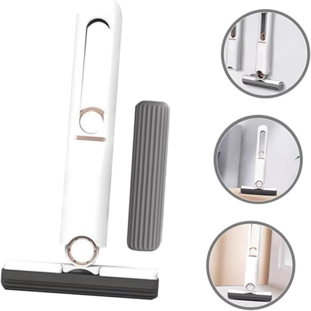 Mini Mop Esfregao Rodo Limpeza  Magico Limpa Vidro Absorvente Portatil Multifuncional Limpador Mesa
