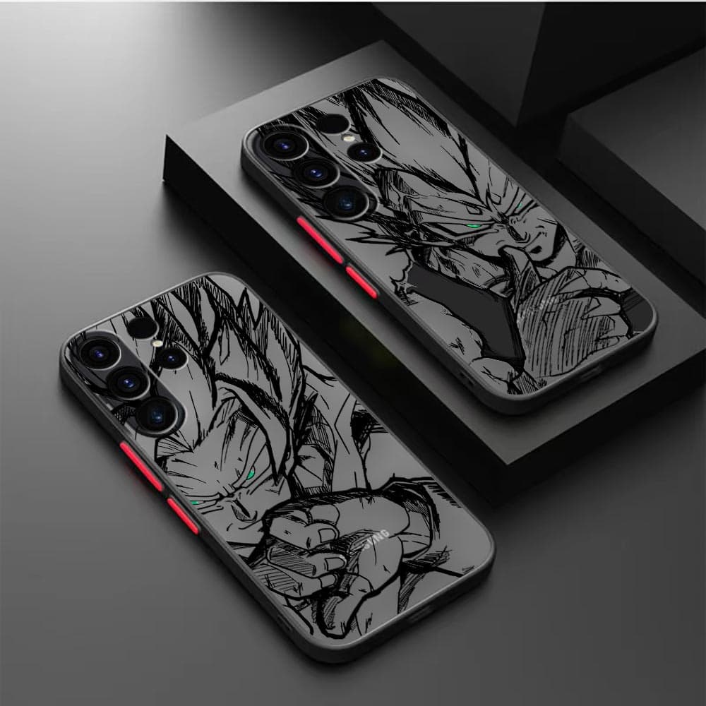 Caixa Para Celular Cômica D-Dragon Ball Vegeta Goku Matte Samsung S23 S22 S21 S30 S21FE S21FE S20 S20FE ULTRA PLUS LITE