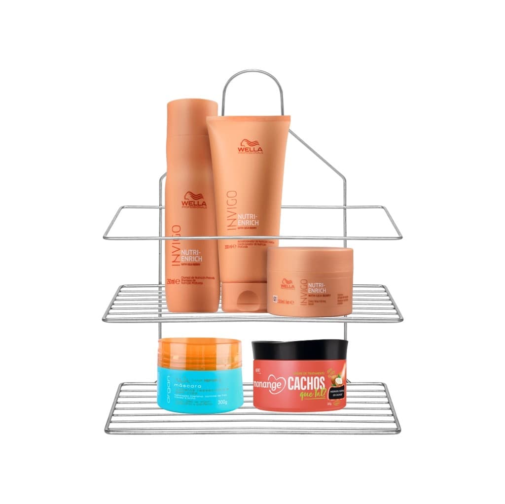 Suporte Porta Shampoo de Registro Cromado