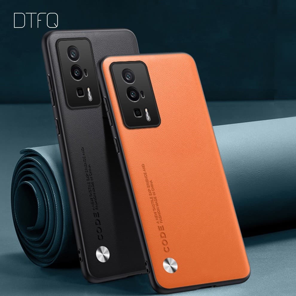 Capa de celular capinha de padrão de couro para POCO F5 Pro / POCO F5