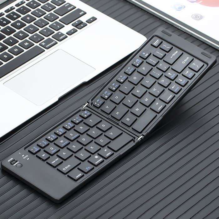 Teclado Sem Fio Bluetooth Portátil De 3 Modos Tipo-C Recarregável Escritório Mini Ultrafino Para Computadores Laptops Ta