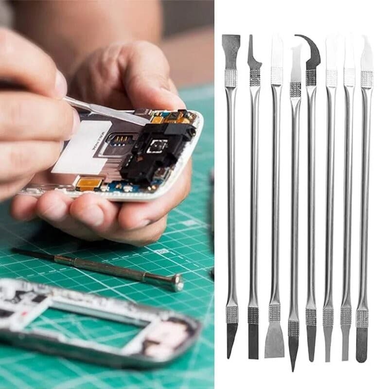 Multiuso 8 Em 1 Ferramenta De Reparo De Abertura De Telefone Metálico Pry Tablet Notebook Chip LCD Separação De CPU Faca De Remoção De Cola Kit De Ferramentas Casca