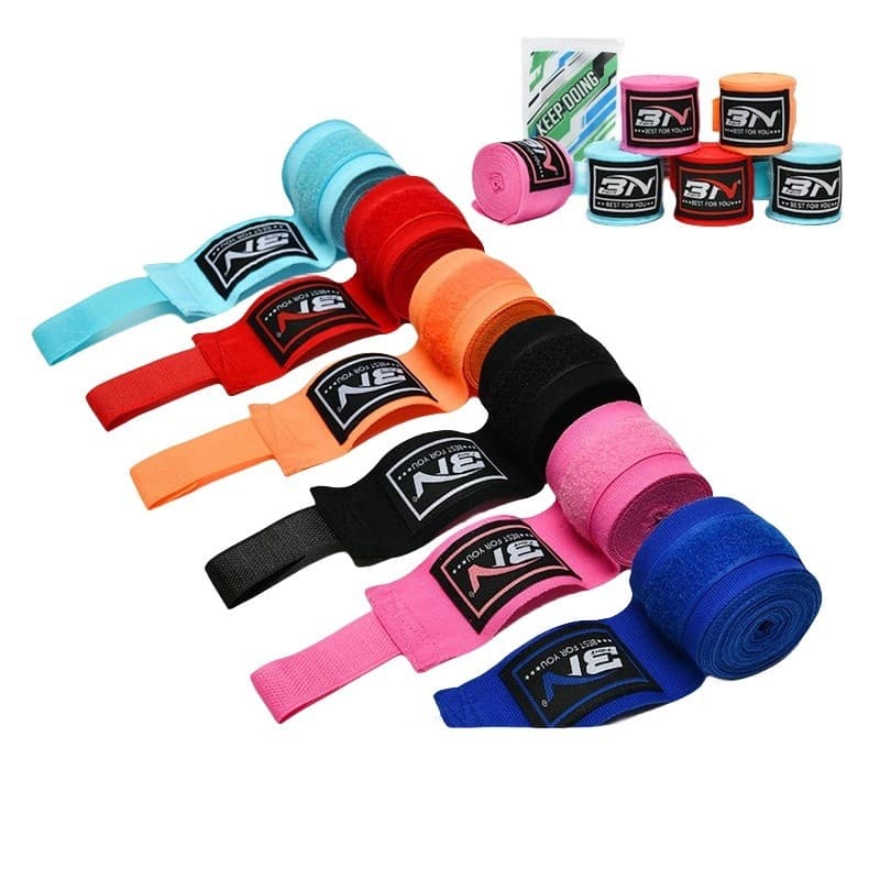 BN 1 Par 1.5/3M/5 Metros Náilon Baixo Elástico Wushu Muay Thai Mão Envoltórios MMA Boxe Bandagem Cintas De Pulso Equipam