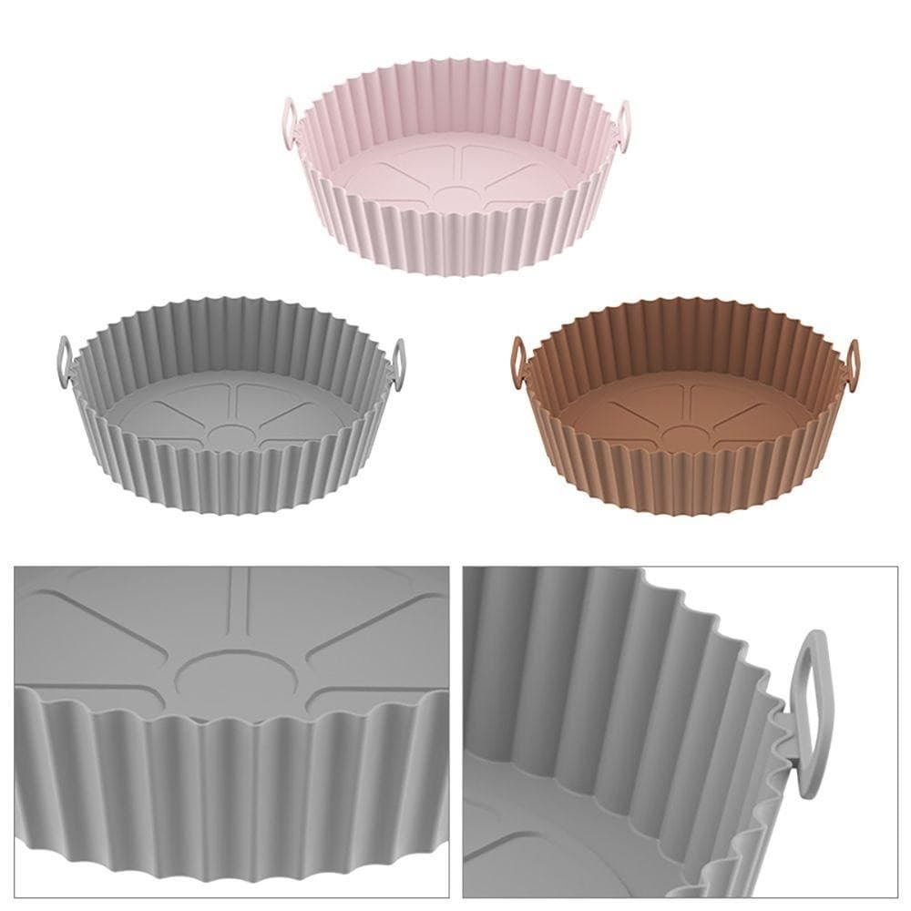 Forro fritadeira de silicone reutilizado para air fryer antiaderente e fácil de limpar desfrute de frituras perfeitas