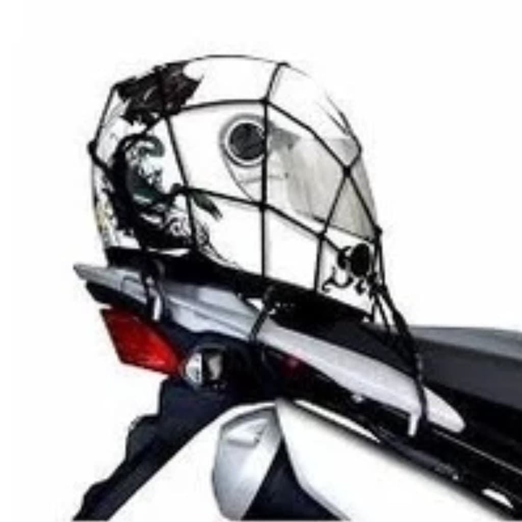 Rede Elástica Aranha Para Capacete 40×40cm Redinha para Bagageiro de Moto Bike