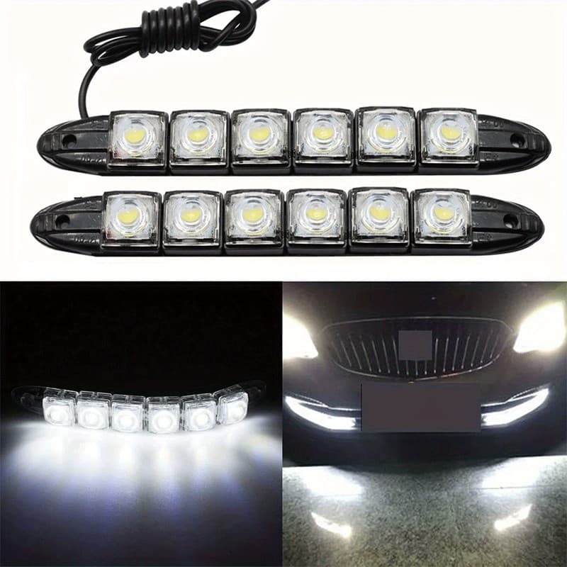 1pcs Luz Diurna De Funcionamento Diurno LED De 12V Inversão De Marcha Drl À Prova D'água