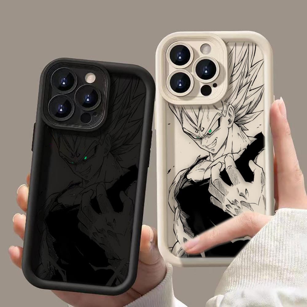 Alívio Vegeta Dragon Ball Super Saiyan Prince01 Angel-eye Step Capa De Telefone De Silicone Para Apple iPhone 16 15 14 1