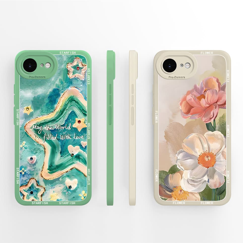Compatível Para iPhone 16E/SE 2025 Invólucro Retro Borboleta Flores Cobertura Completa Qualidade Superior Silicone Líqui