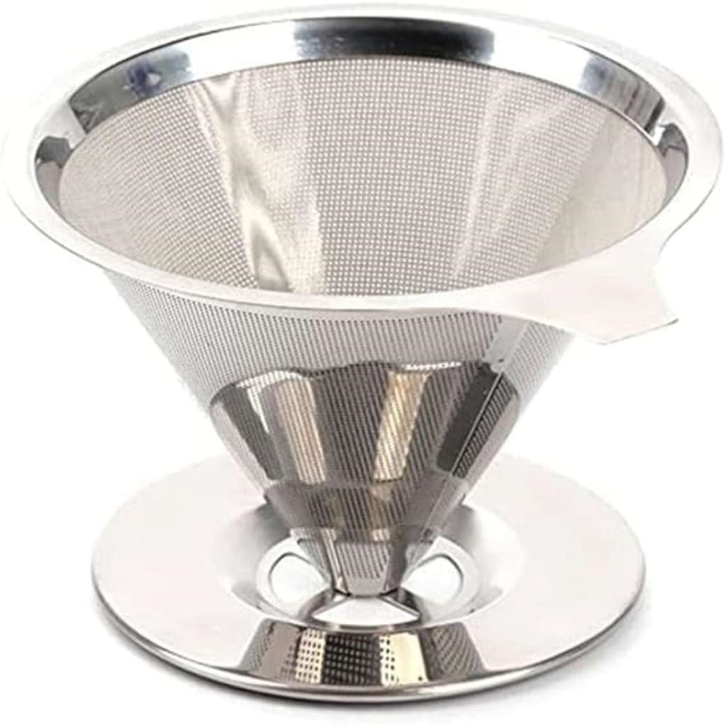 Filtro Inox Coador de Café 103 Grande Lavável Reutilizável Camada Dupla Cozinha Premium