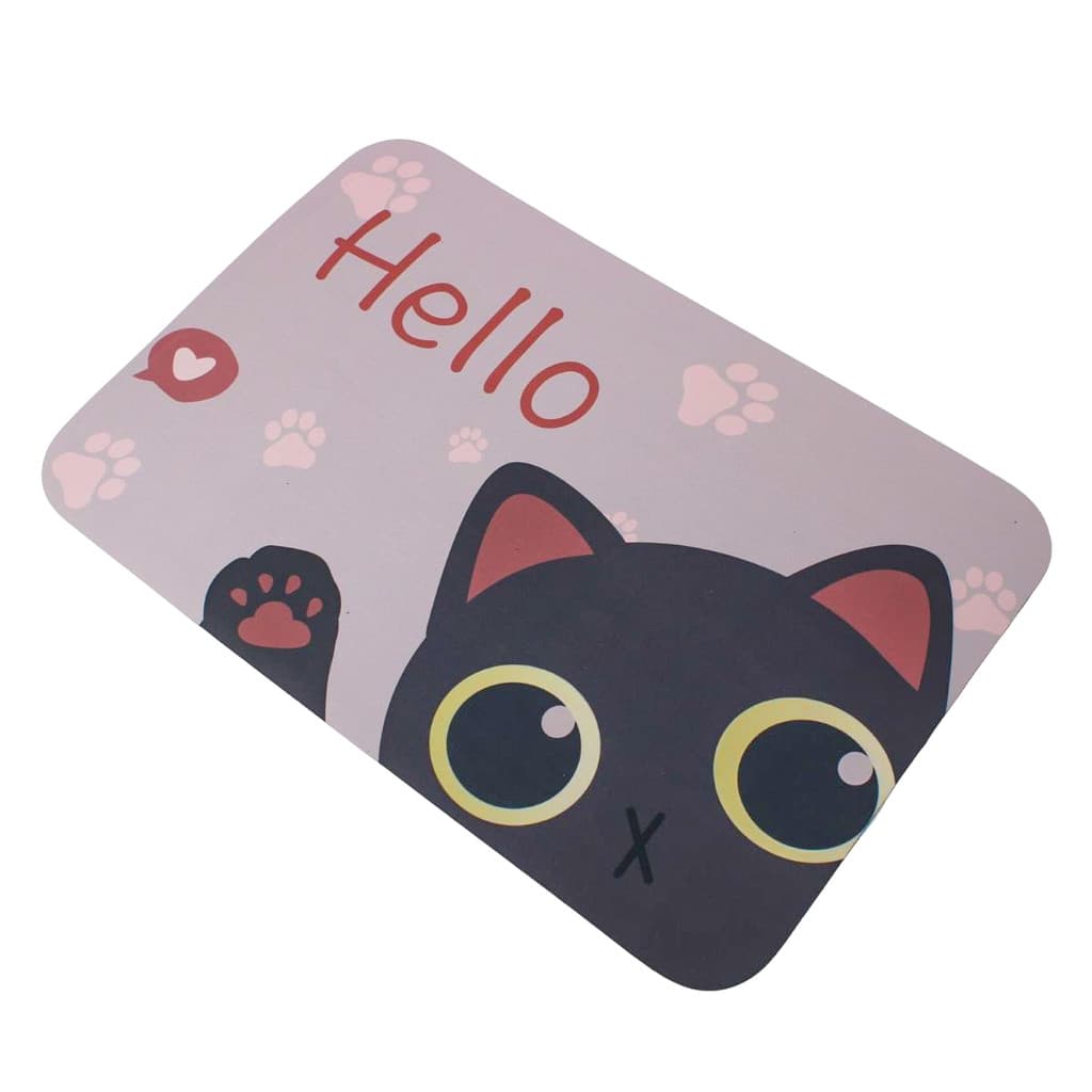 Tapete Superabsorvente de Secagem Rápida Antiderrapante Gato