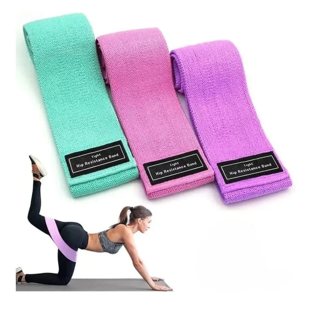 3 Faixas Elásticas De Exercício Hip Resistance Bands