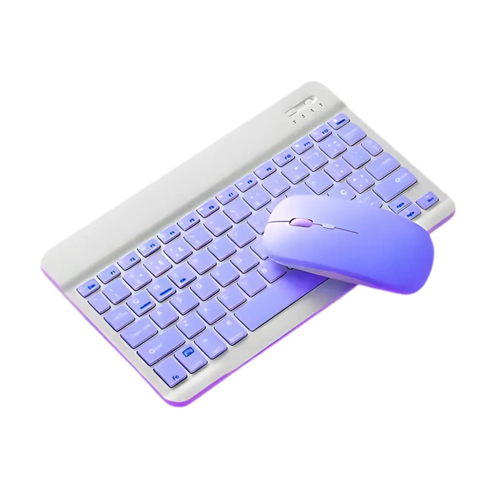ROXO - Teclado + Mouse Sem Fio Para Notebook e Tablet