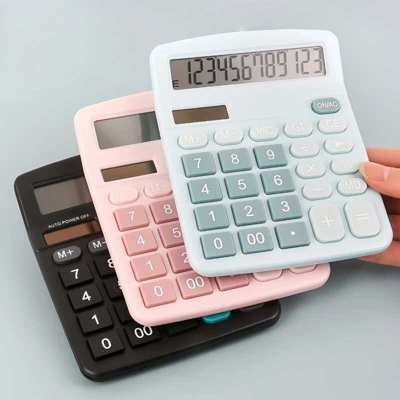 Calculadora Científica Solar de Mesa Grande Display | Financeira, Escritório, Escola, Design Fofo