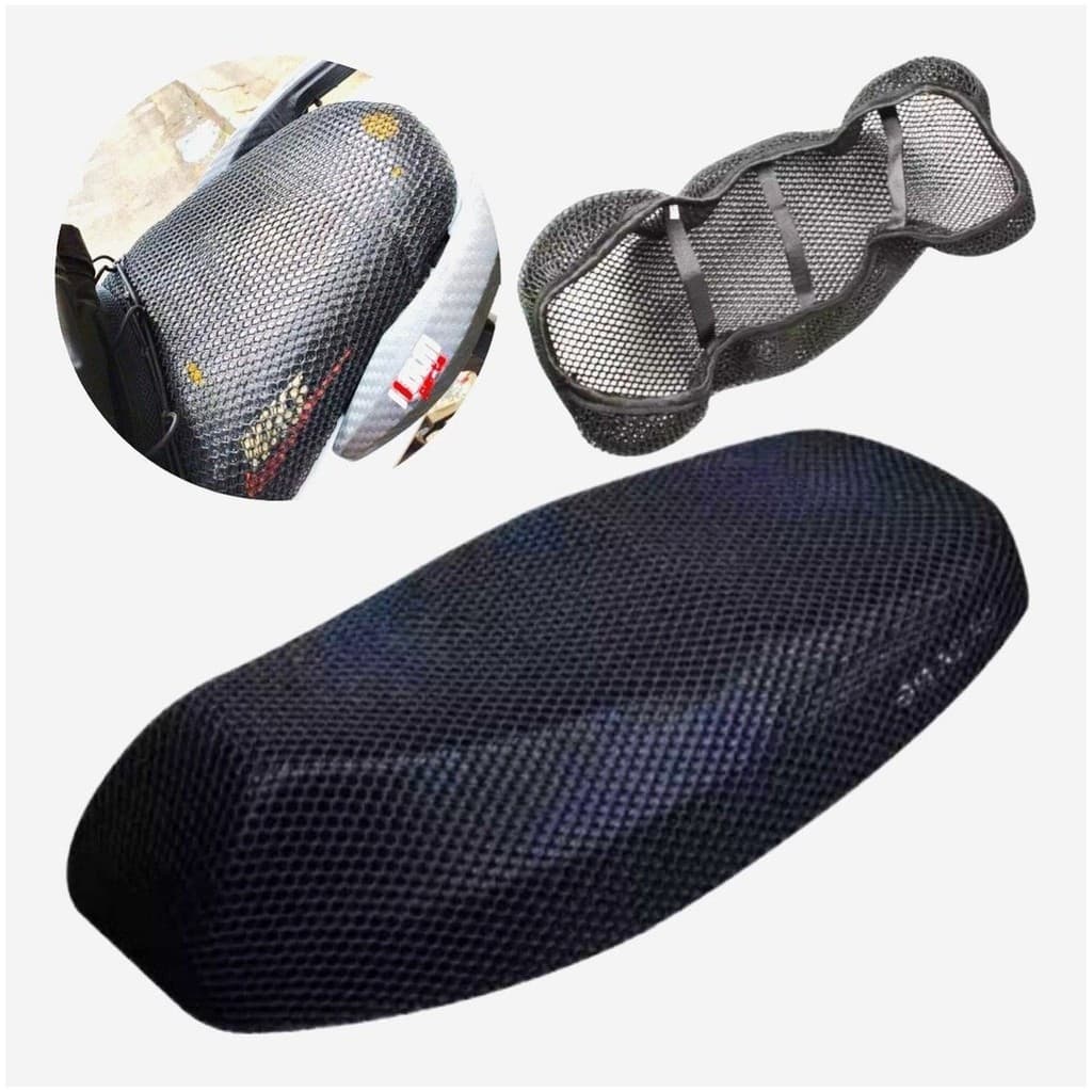 Capa De Banco Para Moto Impermeavel Ventilada Preta Termica Confortavel, Não aquece no Sol
