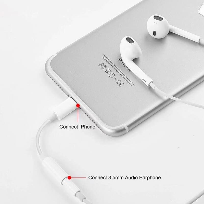 Adaptador De Fone De Ouvido 3.5mm Aux Lightning Para Iphone 7 / 8 Plus / X / Cabo Usb Ios10.2 | 3.5mm Aux Adapter Lightning Earphone For
