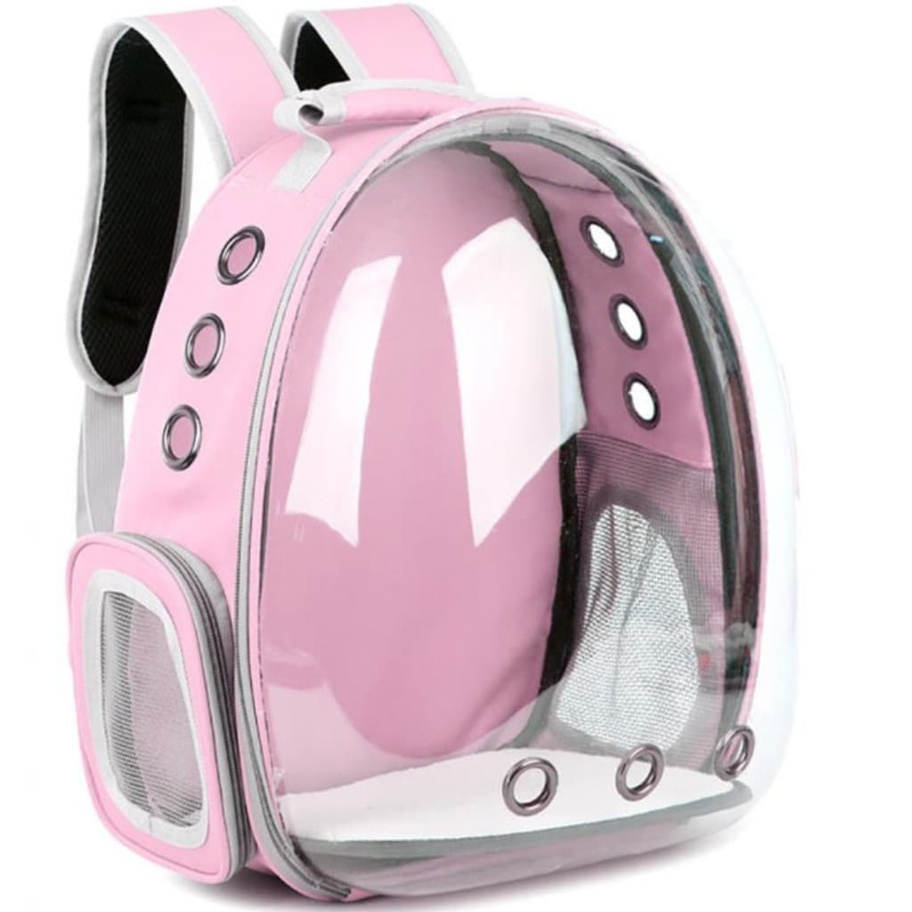 Mochila Pet Transporte para Cães e Gatos - Visão Ampla- Rosa