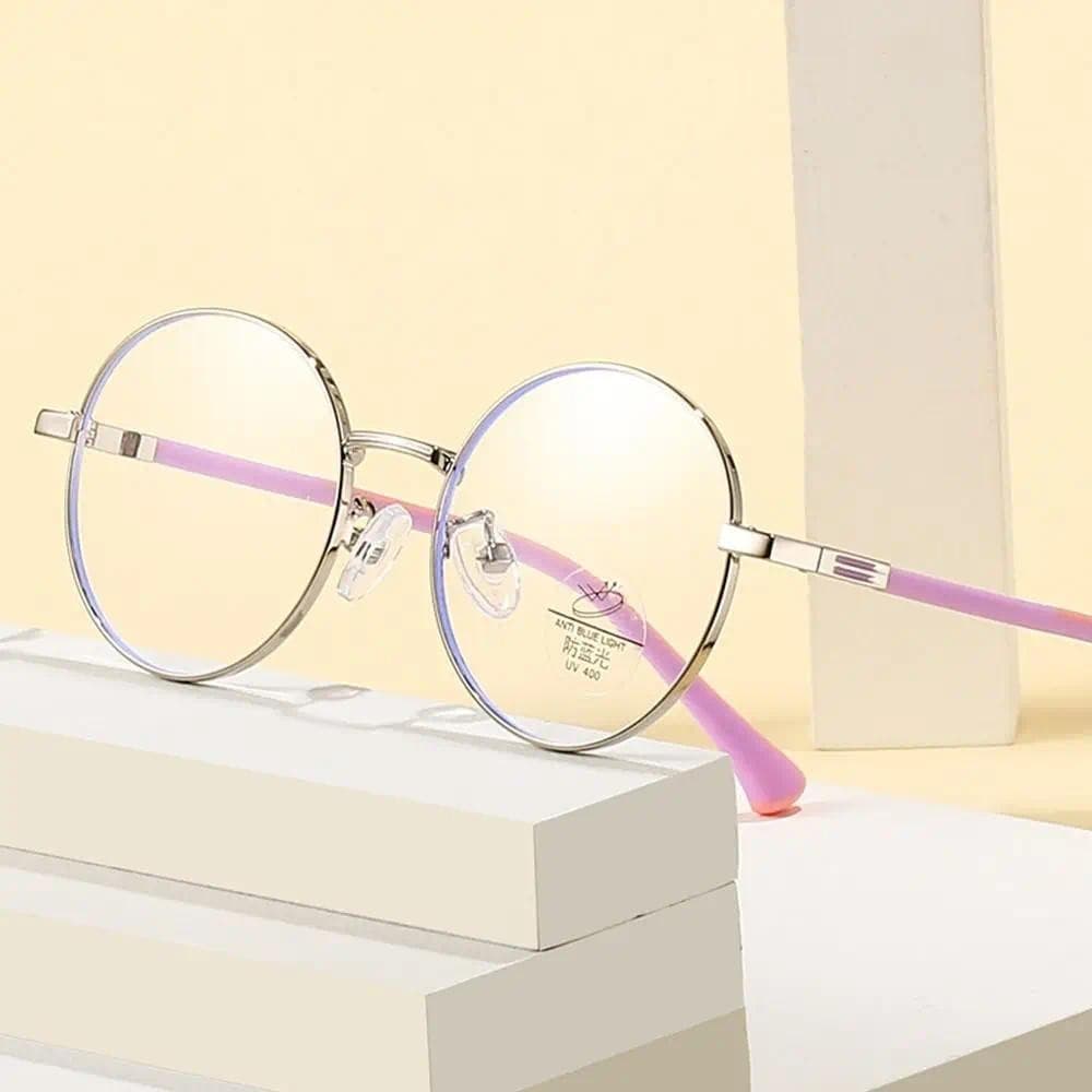 Óculos De Luz Anti-Azul Para Crianças , Meninos , Meninas , Armação De Metal , Computador , Proteção Os Olhos