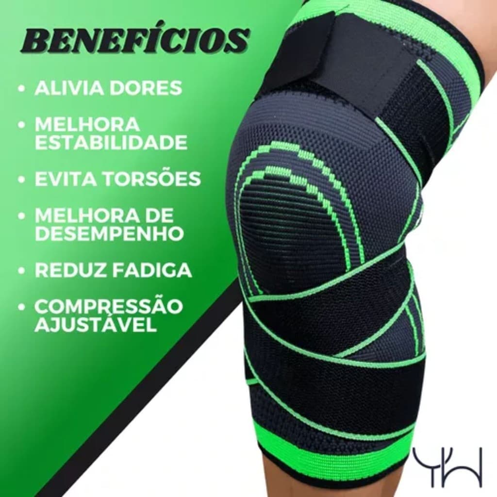 Joelheira Compressao Tenso Perna Alivia Dores Crossfit