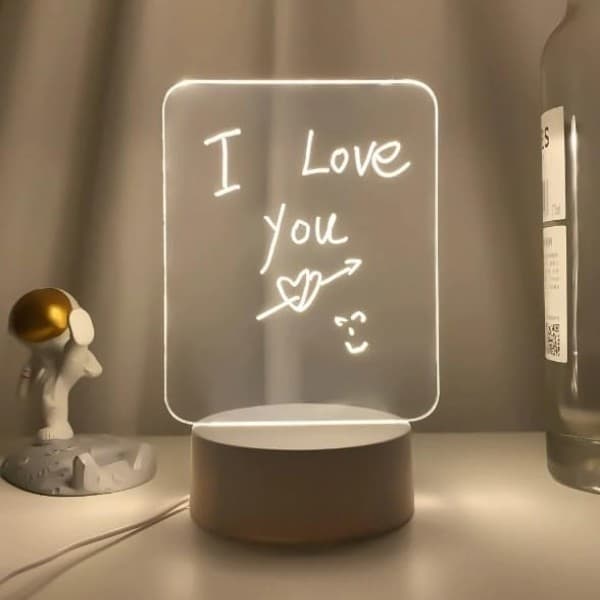 Quadro Luminária Led Para Escrever Decorativa Quarto