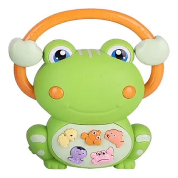 Brinquedo Orgao Eletronico Educativos Sapo Toca Musicas Teclado Musical Infantil Sapinho