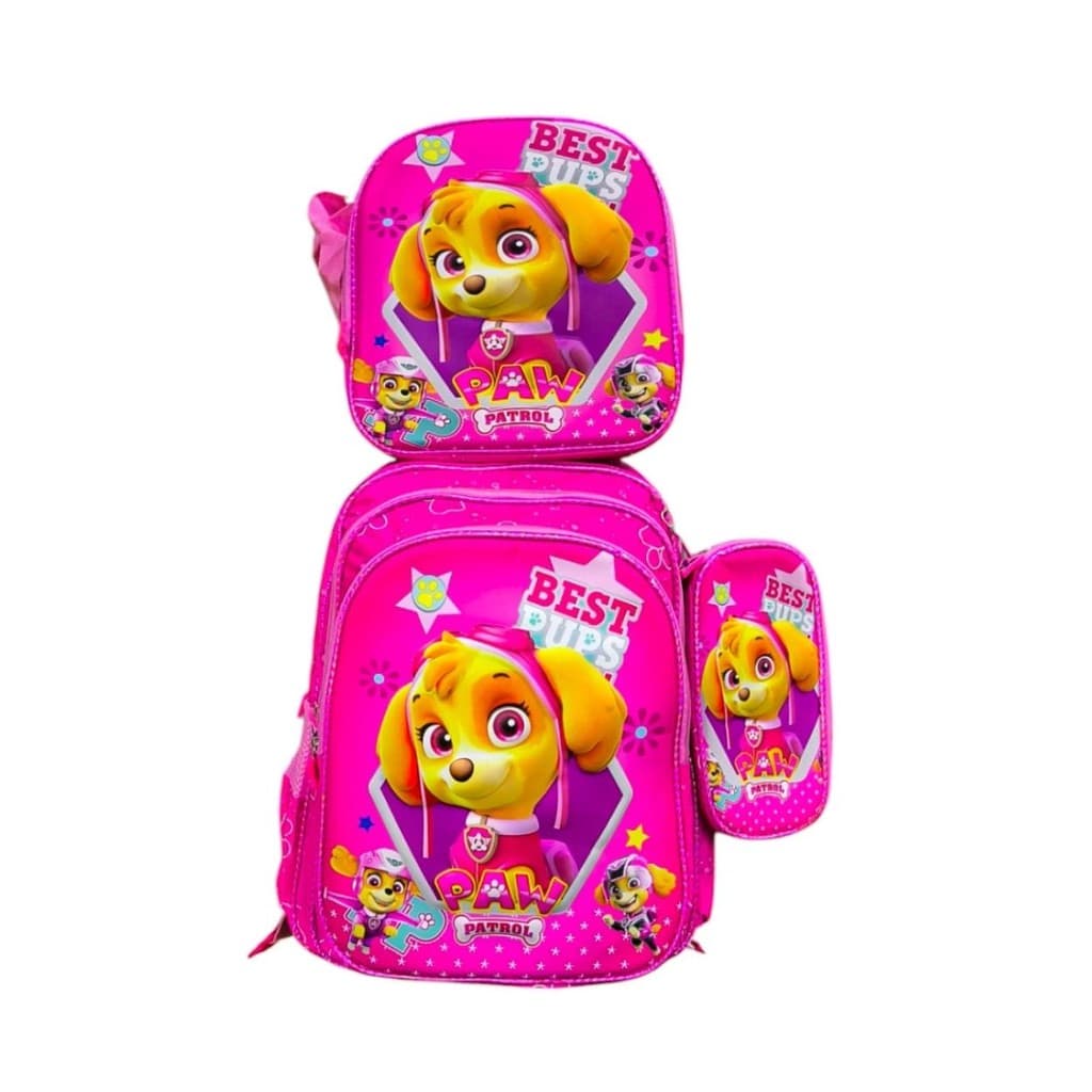 Kit Mochila Escolar de costas da  Patrulha Canina Feminino