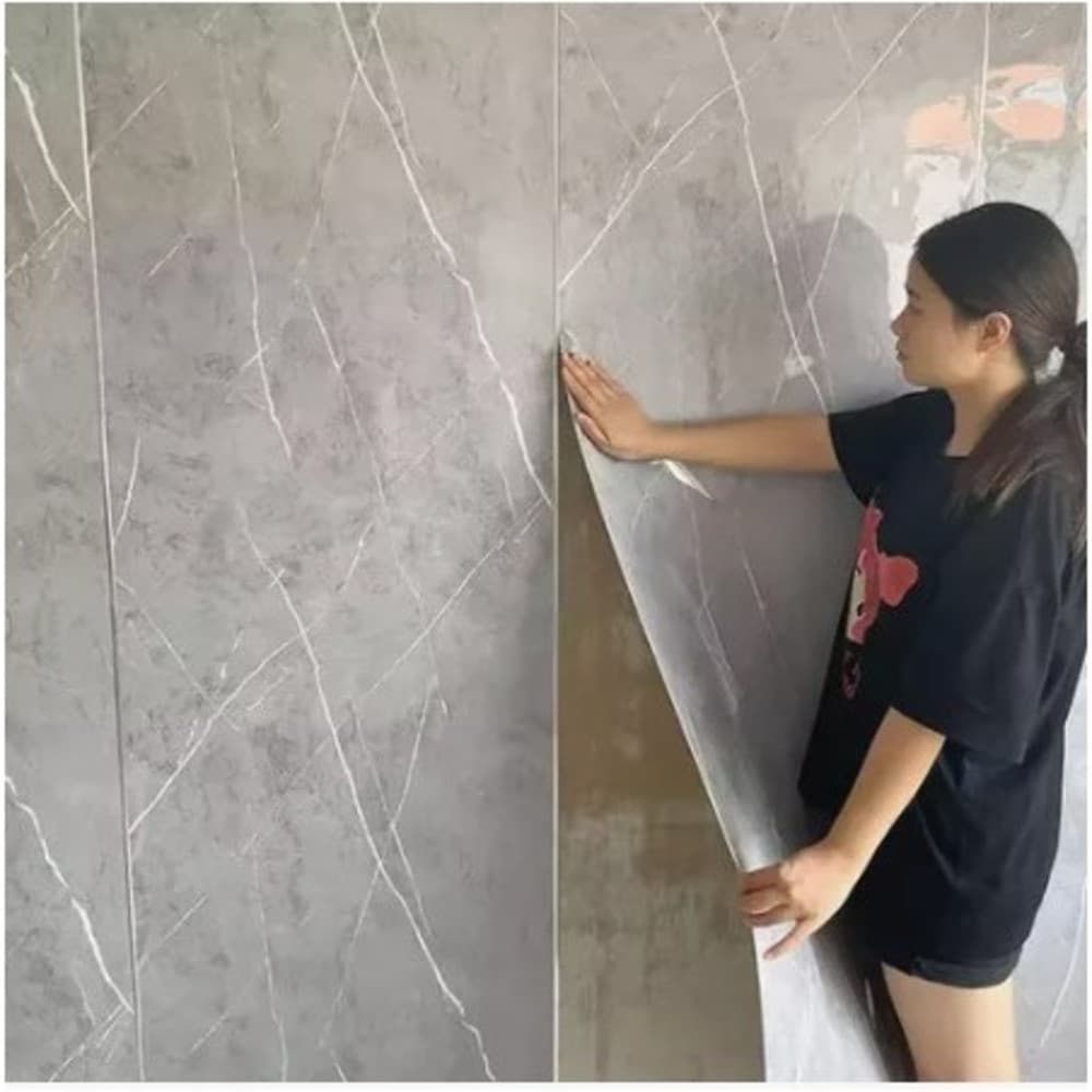 Rolo Placa Adesiva Mármore Parede 3d Porcelanato Lavável 300x60cm. - UTILAR SHUSHU SHOP