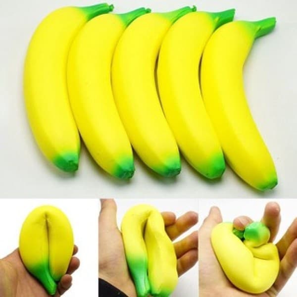 Esponja Banana Bead Stress Ball Brinquedo Squishies Relief Toy Fidget/Alivia A Mão