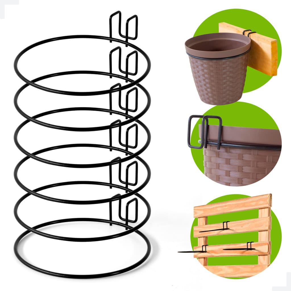 Kit 6 Treliças 15cm em Aço-Carbono para Vasos em Pallets
