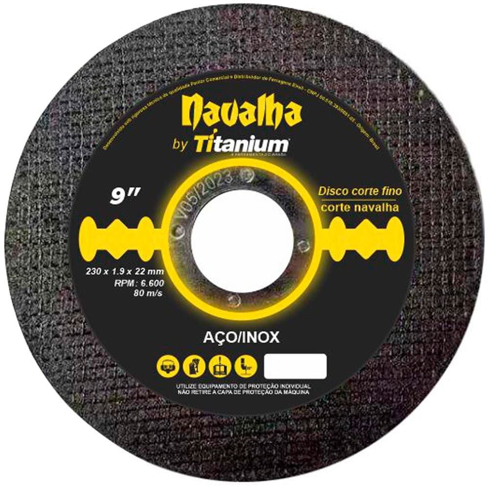Disco De Corte 9" X 2,0 X 7/8 Navalha By  5791 Titanium