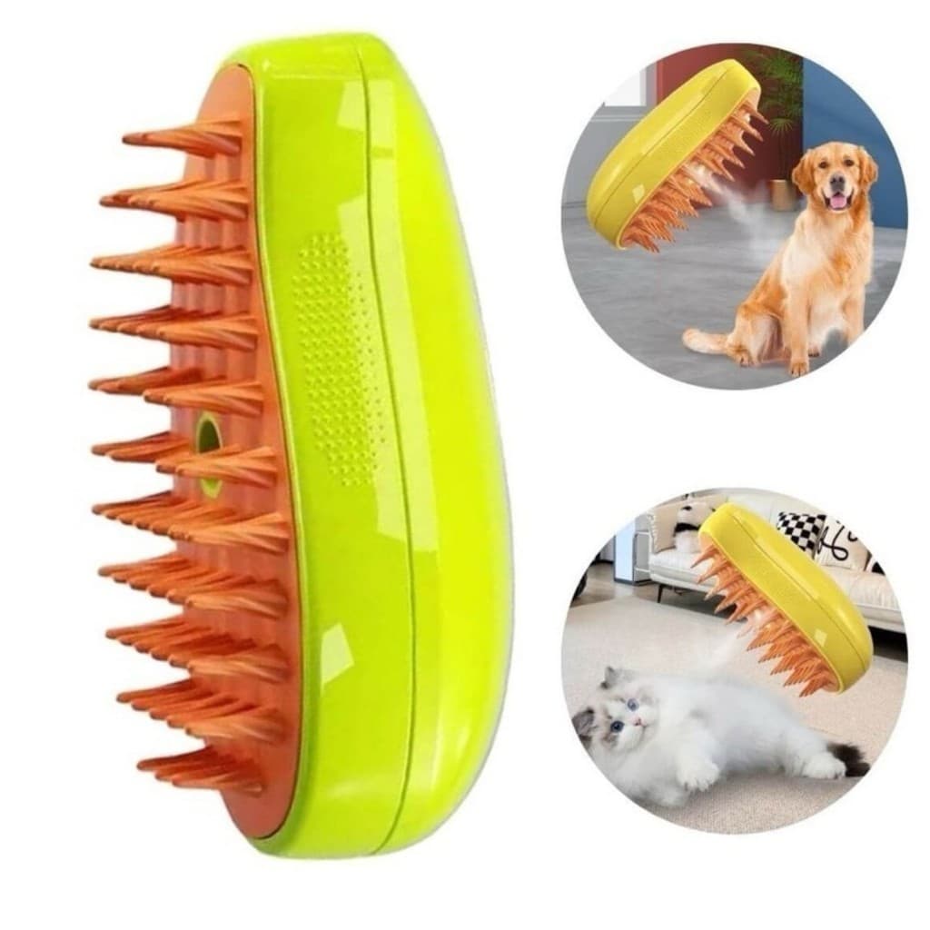 Escova Vapor Tira Pelo Pet Recarregável Usb Cão Gato