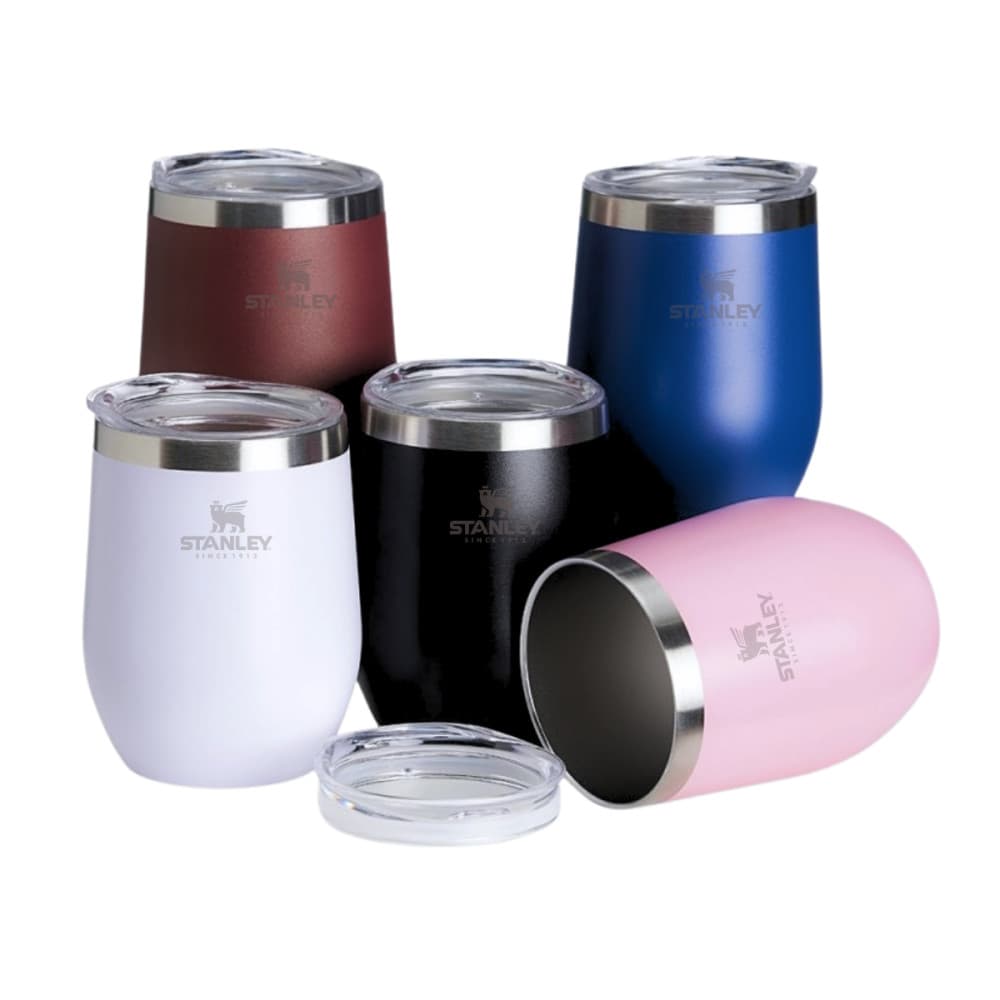 Mini Copo Térmico Cuia 350 ml em Aço Inox com Tampa Logo Sta