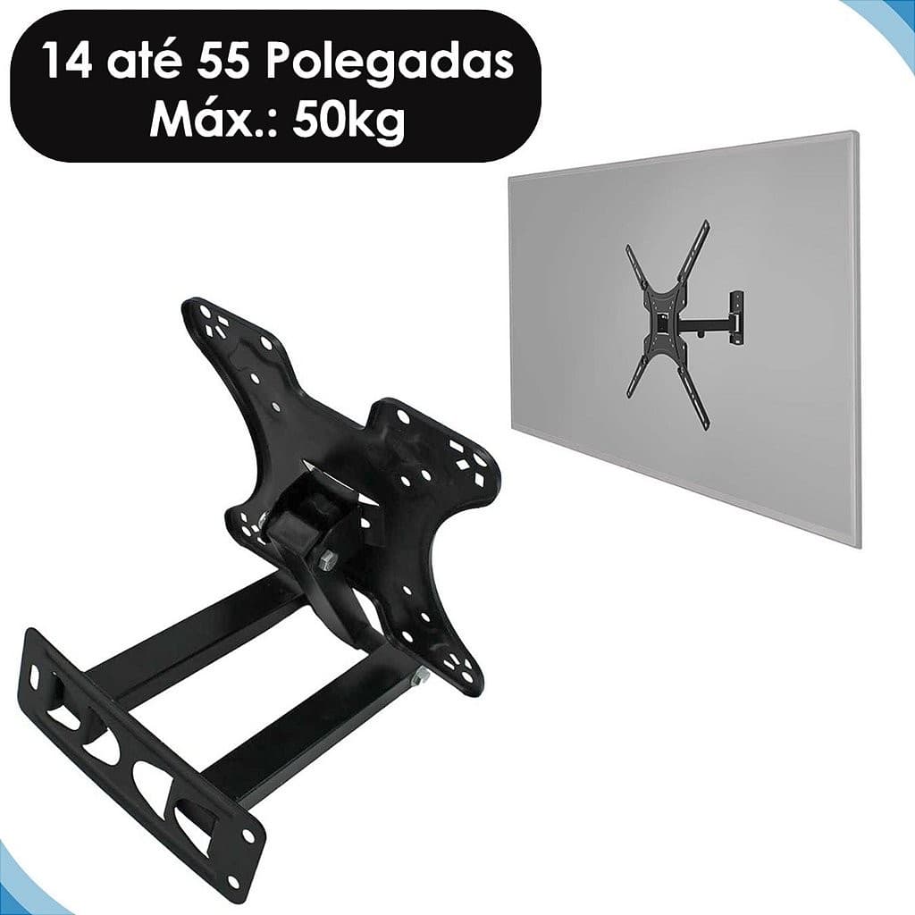 Suporte Tv Articulado 14 A 55 Polegadas Ate 50kg
