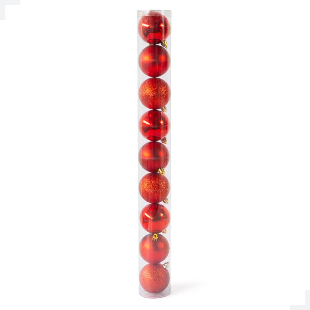 Bola Mista Vermelha 6cm c/9