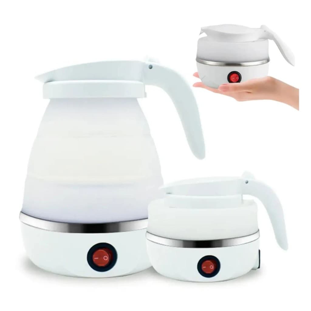 Jarra Elétrica De Silicone Portátil 600ml Estilo Chaleira Chá Chimarrão Agua Quente Rapido 110V