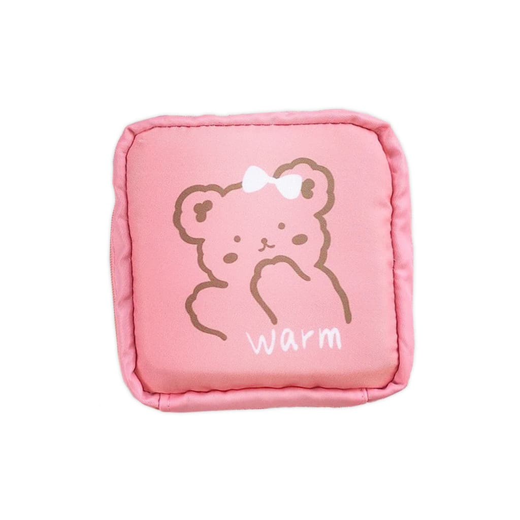 Necessaire Feminina Porta Absorvente Cosméticos Pequeno Rosa