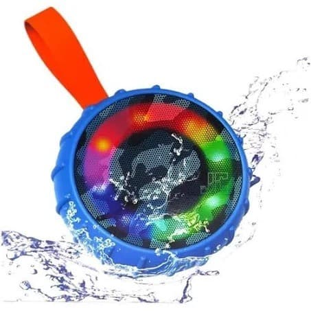 Caixa de Som Bluetooth prova de agua com Radio e LED - ELETRO Leve Original Som de Qualidade e Potência