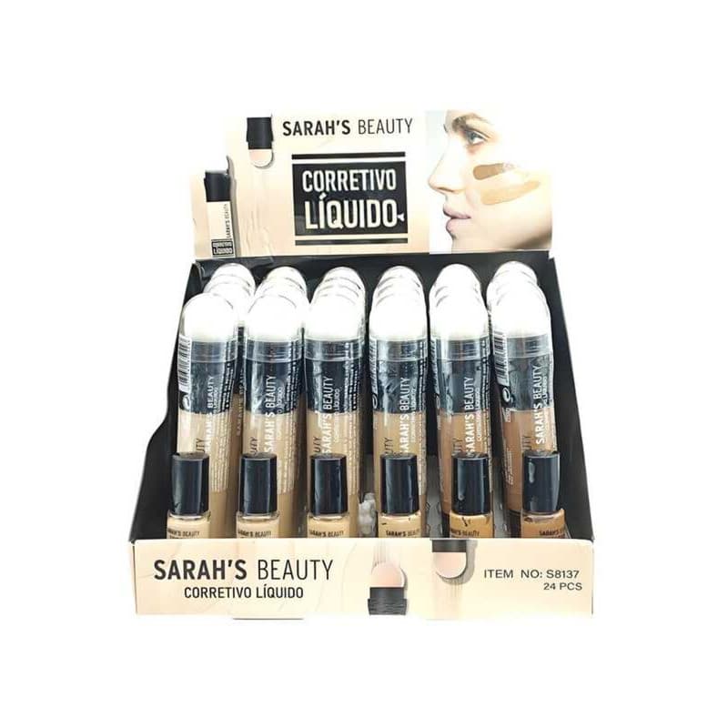 ​​Corretivo Líquido Sarah's Beauty - Alta Cobertura + Fixação Duradoura com Esponja​ S8137