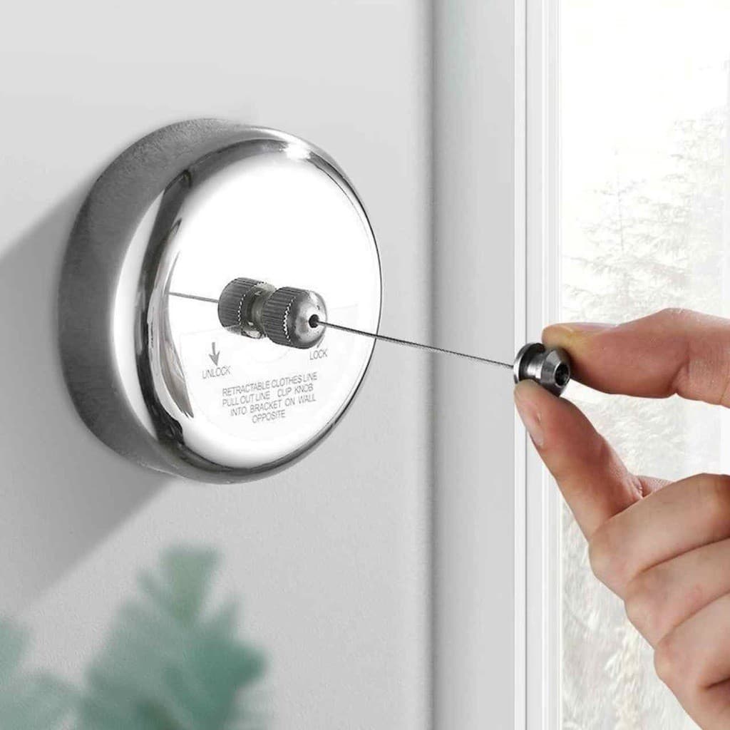Varal Retratil Inox Hotelaria Box Lavanderia Não Enferruja