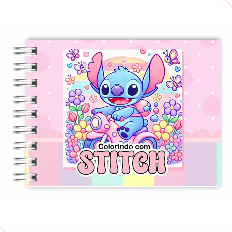 Kit Livro Kids Colorir LIL STI. (Rosa) + 80 Canetas - Com Maletinha