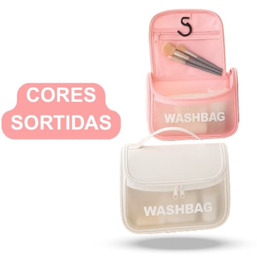 Rosa ou Branco - Necessaire Bolsa para Viagem e Acessórios - Cores Variadas - BM-B556