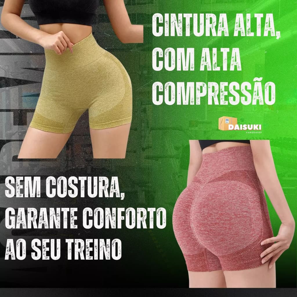 Short Feminino Empina Bumbum Fitness / Academia / Esporte / Dia A Dia