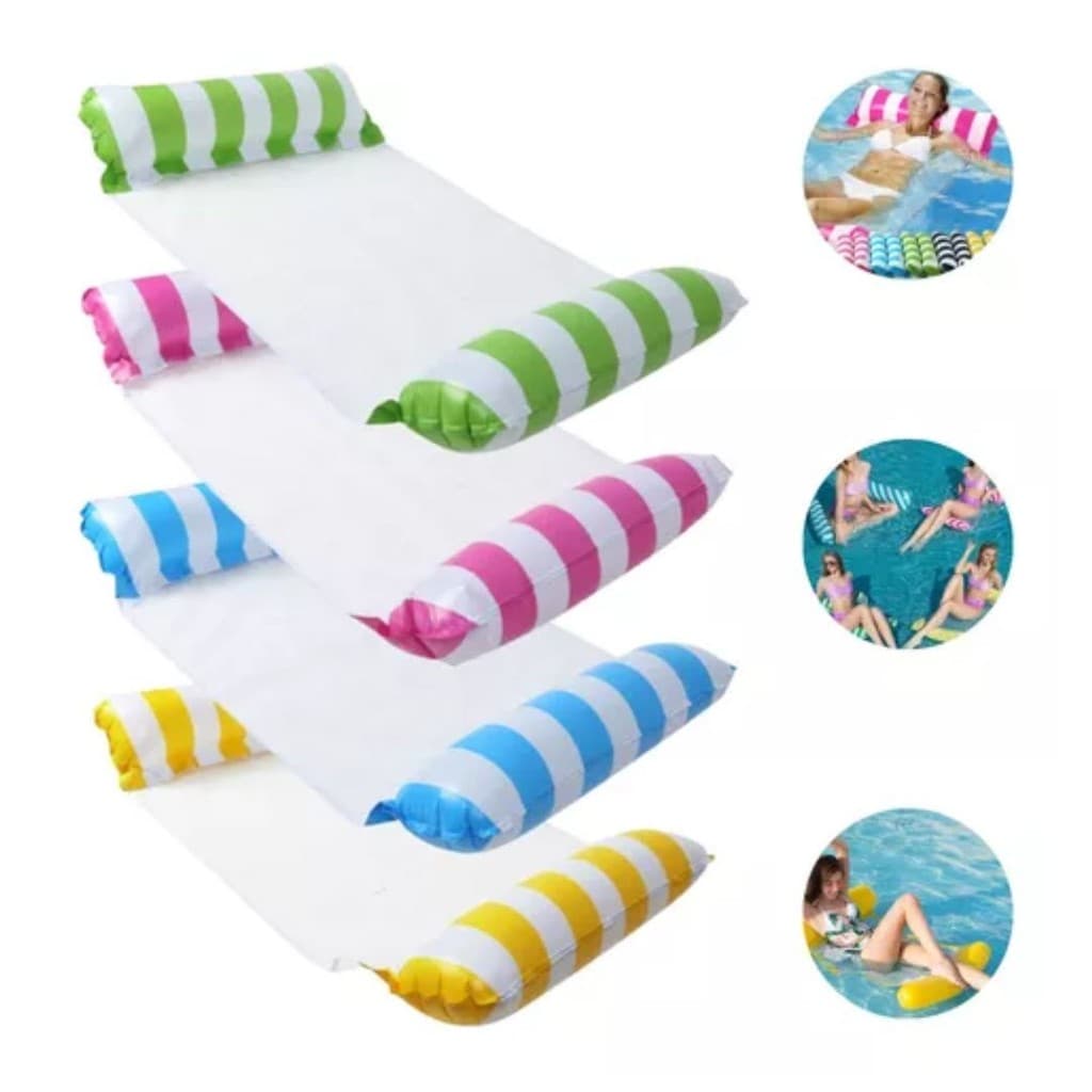 Boia Inflável Confortável 115x66cm - Rede Ideal para Relaxar na Areia ou na Água