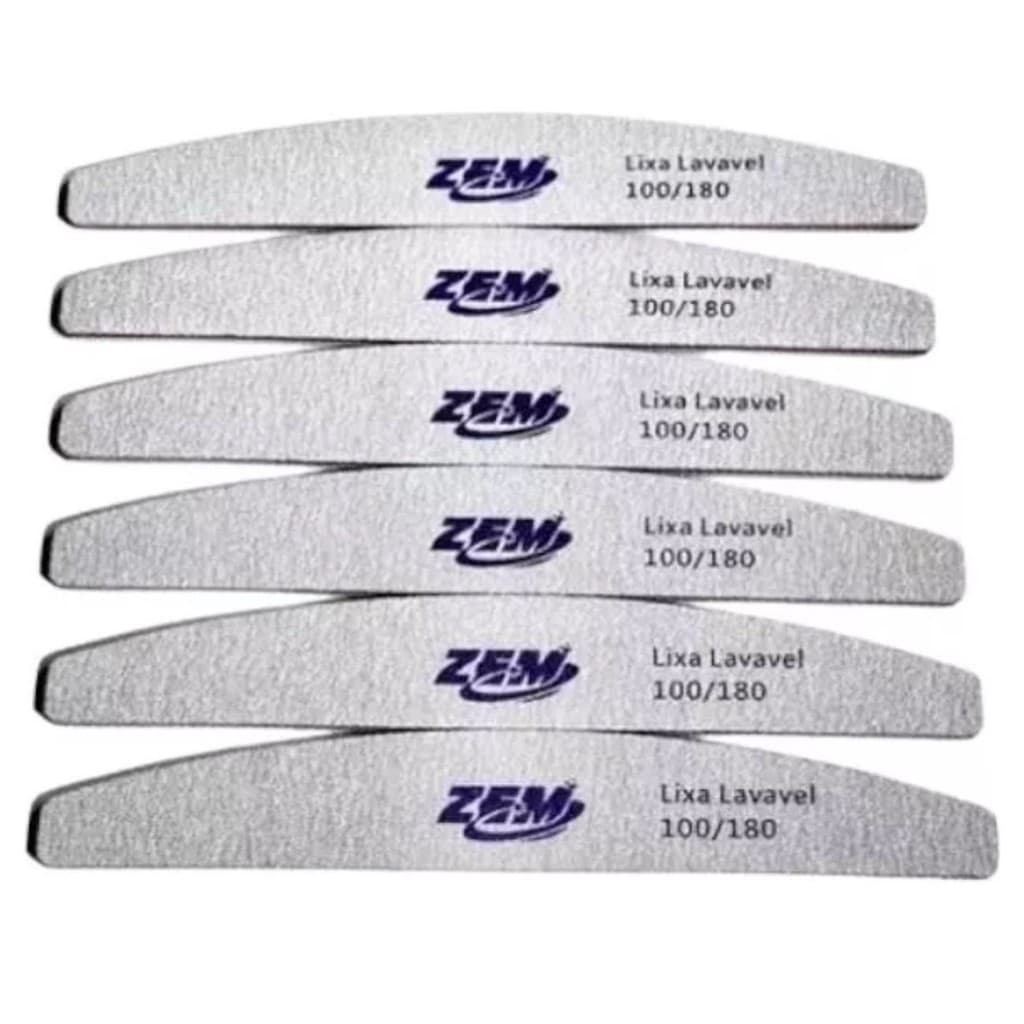 Kit 20 Lixa Profissional Manicure 100/180 Unha Gel 100/180