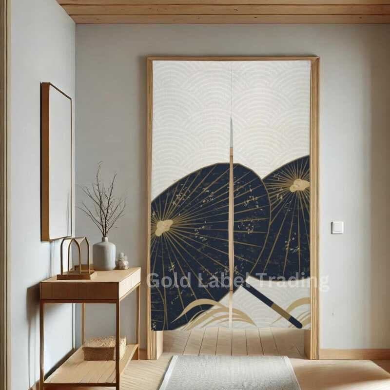 Noren Japonês , Cortina De Porta Japonesa Cânhamo Com Padrão