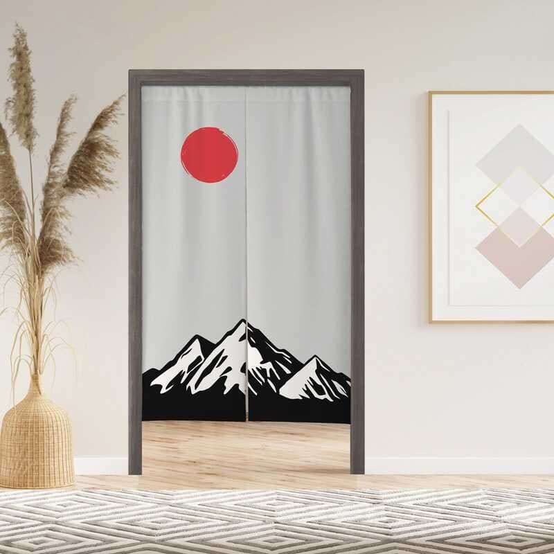Japão Montar Fuji Noren Porta Janela Cortina Japonesa Para Cozinha , Tratamentos De Partição