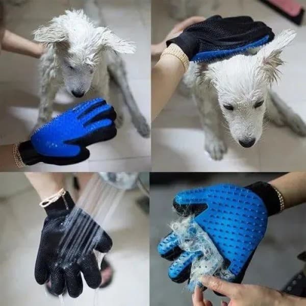 Luva Escova Nano Magnética Tira Pelos Dos Pets Cães E Gatos