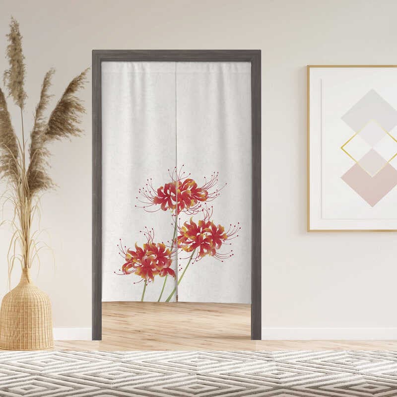 Flores Noren Cortina De Porta Velcro , Japonesa Para Cozinha , Banheiro , Tratamentos De Janela Divisória , Decoração De