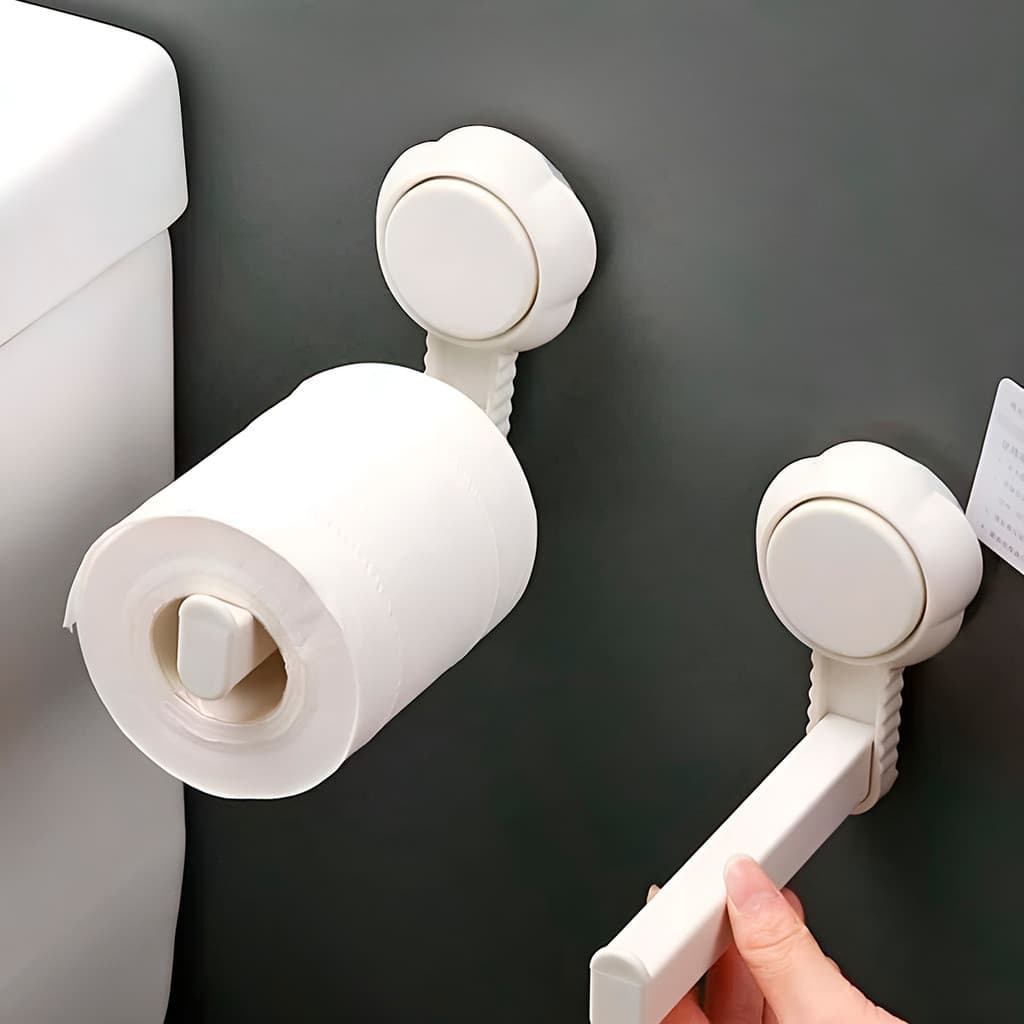 Porta Papel Higiênico para Banheiro com Fixação por Ventosa
