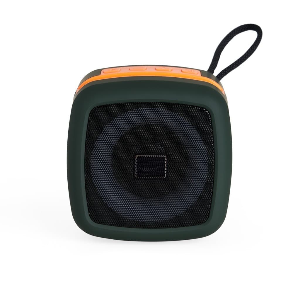 Caixinha Bluetooth Verde - Som Potente e Rádio FM